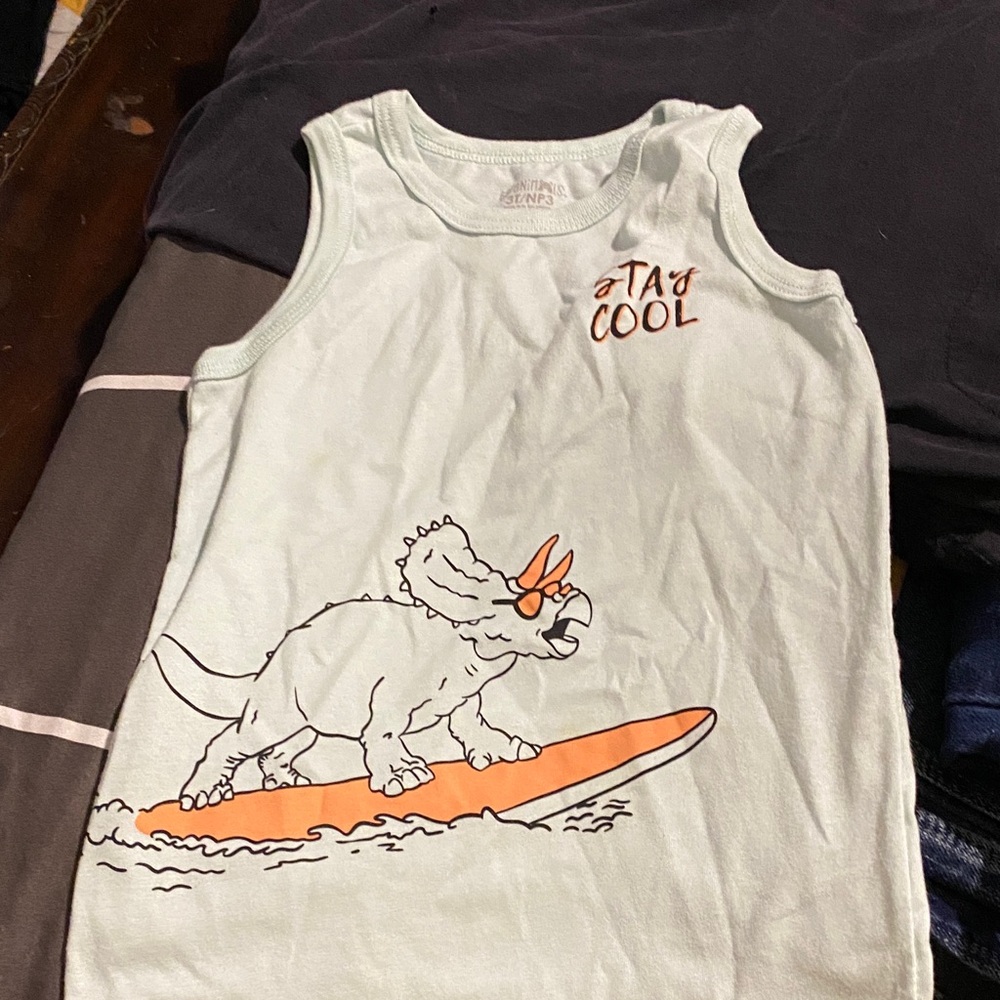 Garanimals Dinosaur Surf Tank Top - White and Orange